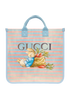 x Peter Rabbit Tote, &pound;450, Handbags, Blue/Pink, Canvas, Front view